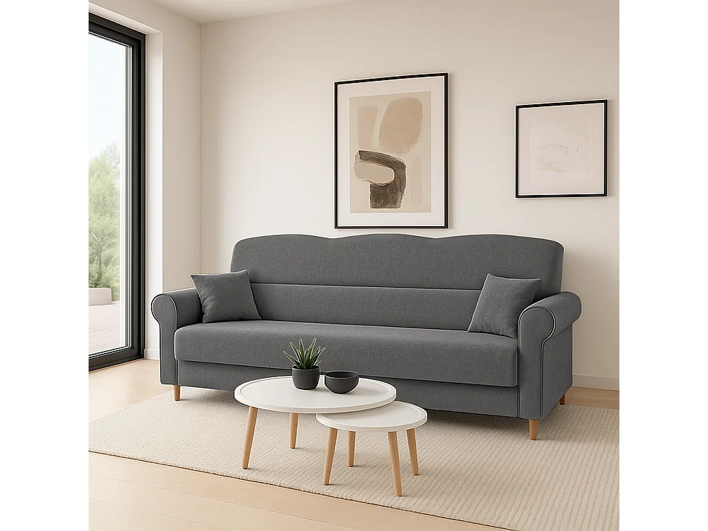 Loft-Sofa 3, Dunkelgrau (AVRA 17)