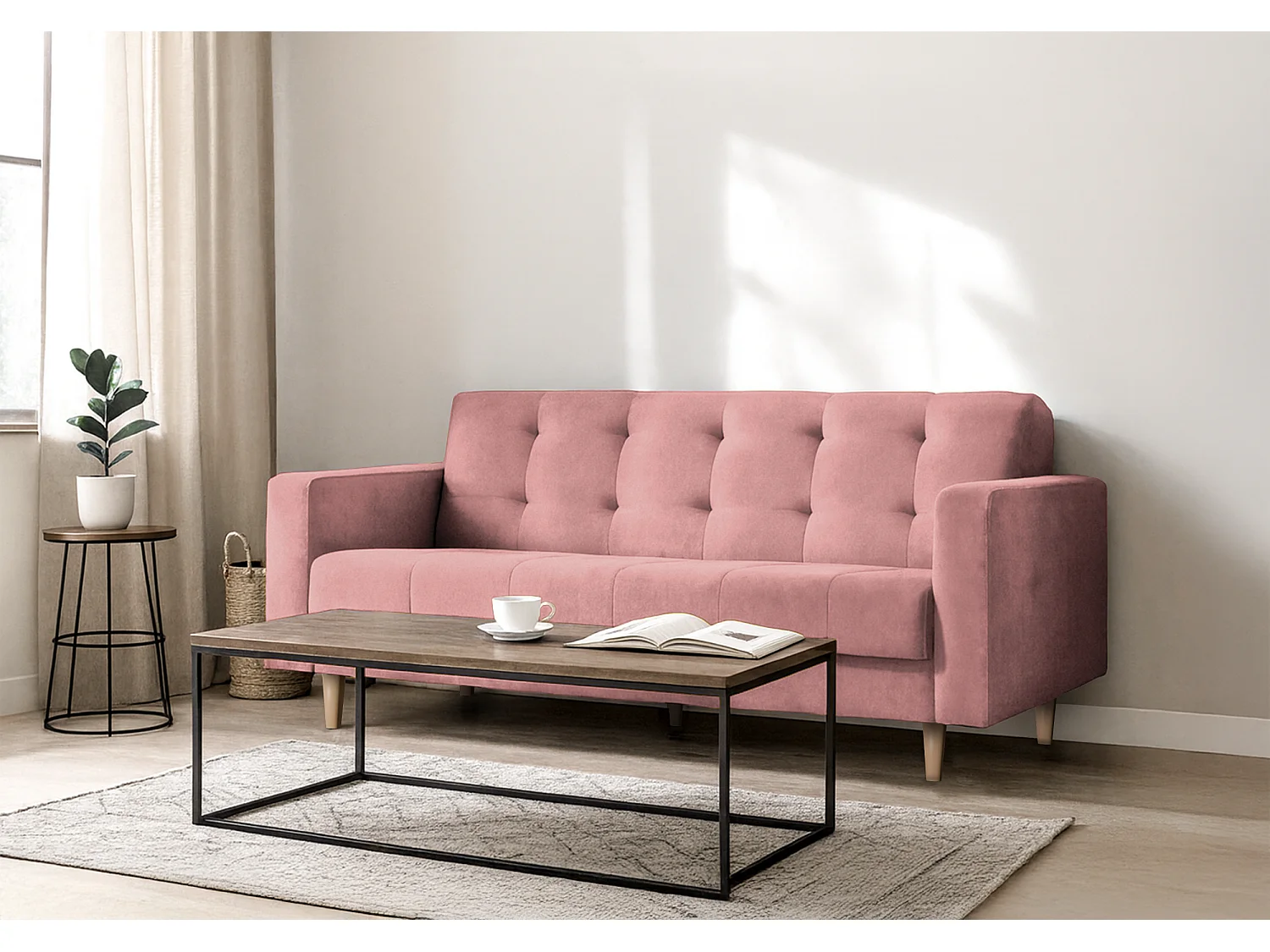 Sofa Lizbona, Rosa (Kronos 29) (hell)