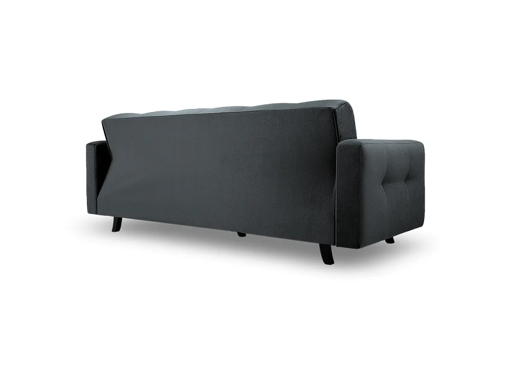 Sofa Lizbona, Dunkelgrau (Paros 6) (schwarz)