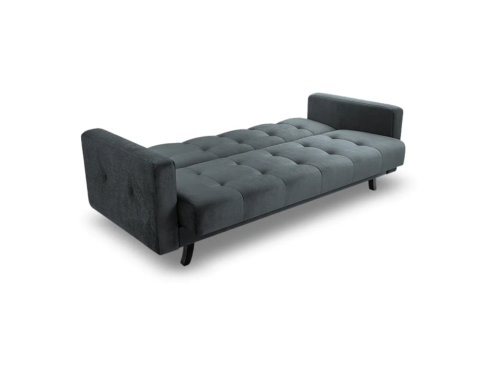Sofa Lizbona, Dunkelgrau (Paros 6) (schwarz)