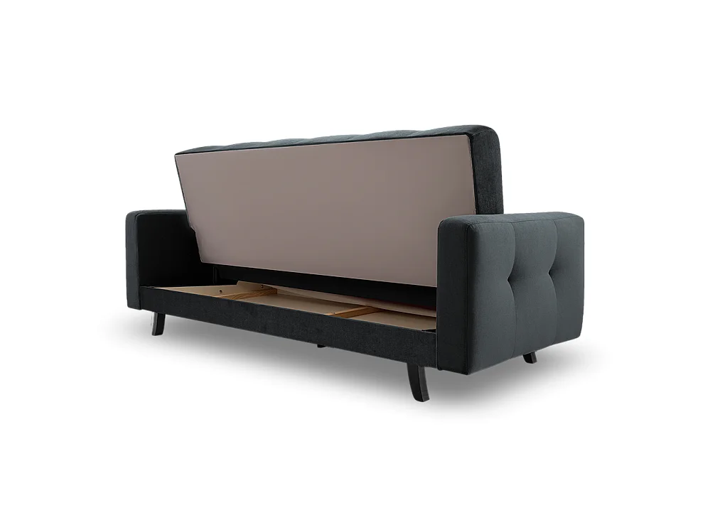 Sofa Lizbona, Dunkelgrau (Paros 6) (schwarz)