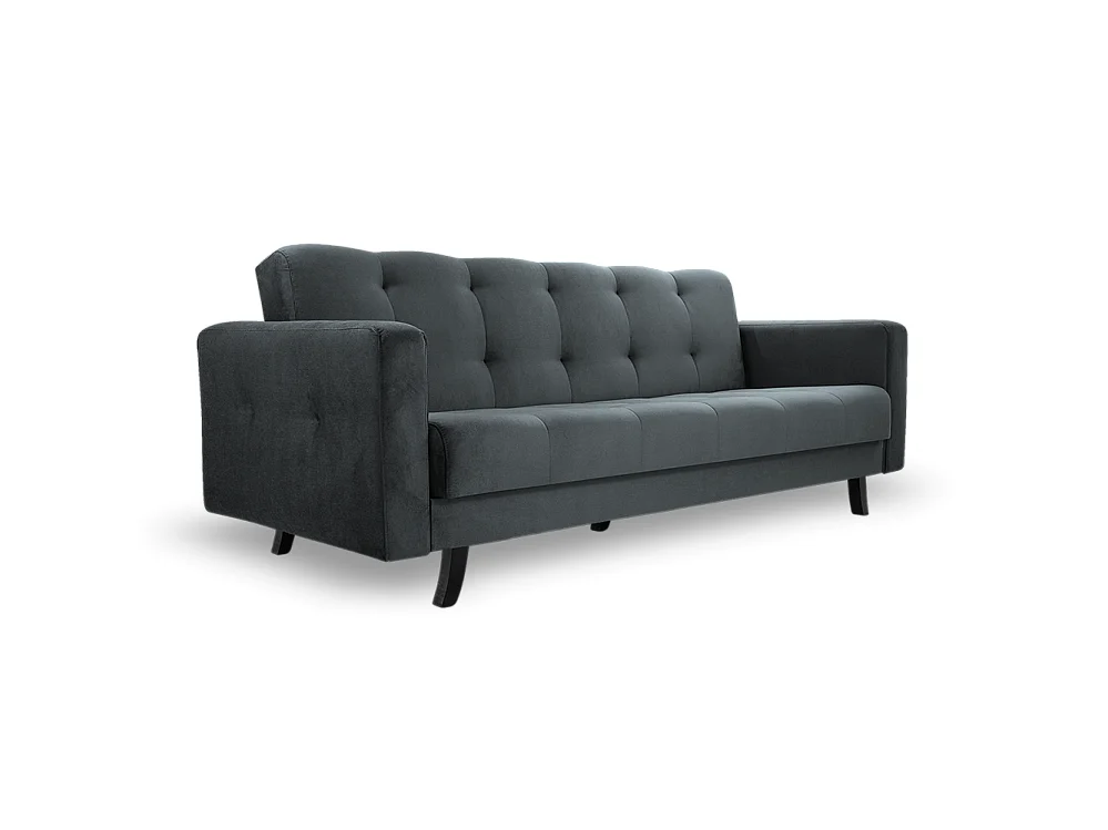 Sofa Lizbona, Dunkelgrau (Paros 6) (schwarz)