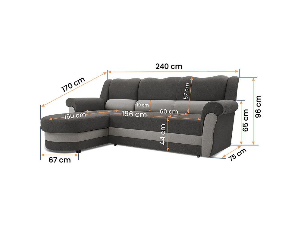 Bruno Ecksofa, links, Bahama 35 + Bahama 31