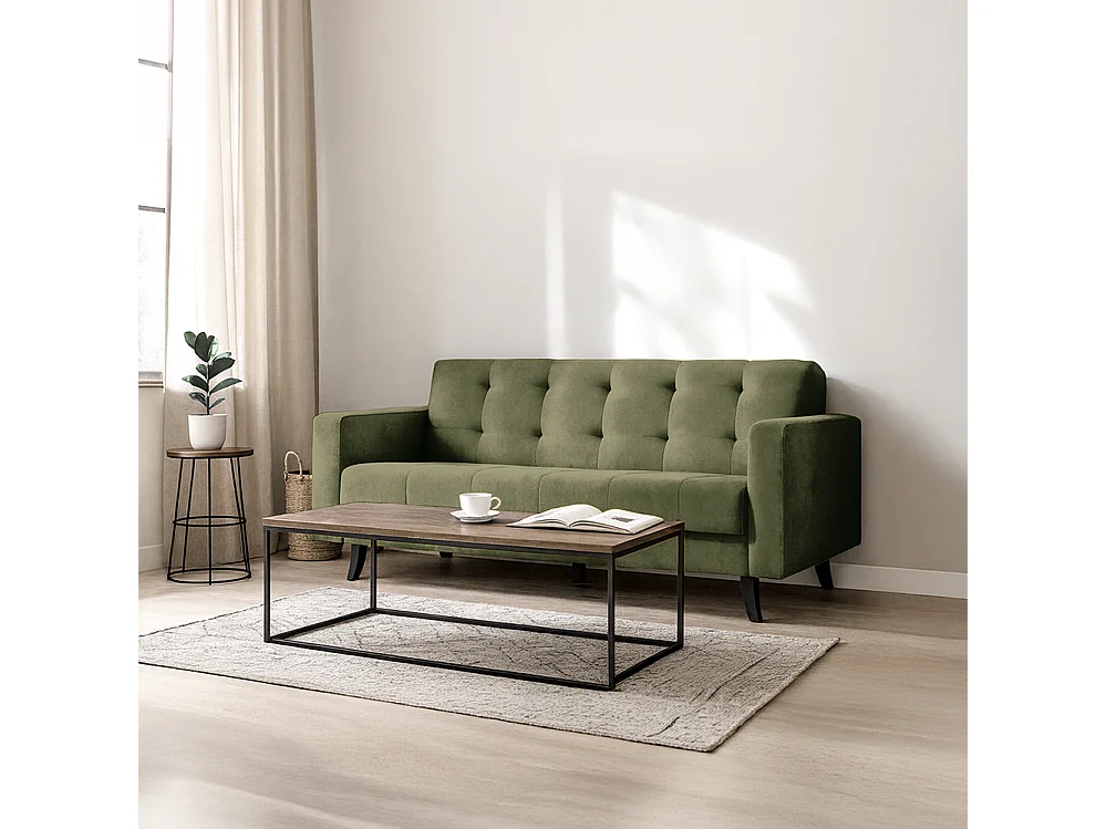 Sofa Lizbona, Khaki (Kronos 46) (schwarz)