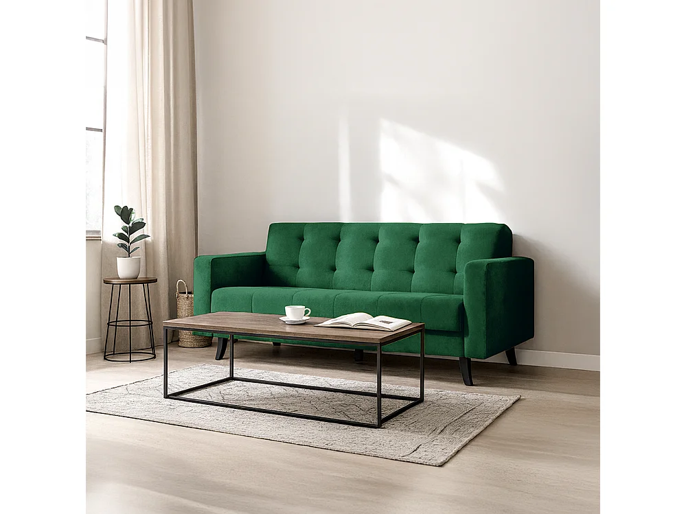 Sofa Lizbona, Grün (Kronos 19) (schwarz)