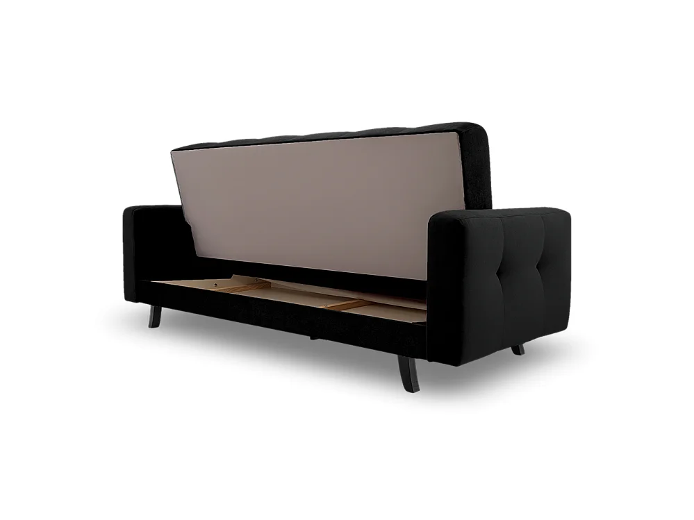 Sofa Lizbona, Schwarz (Kronos 07) (schwarz)