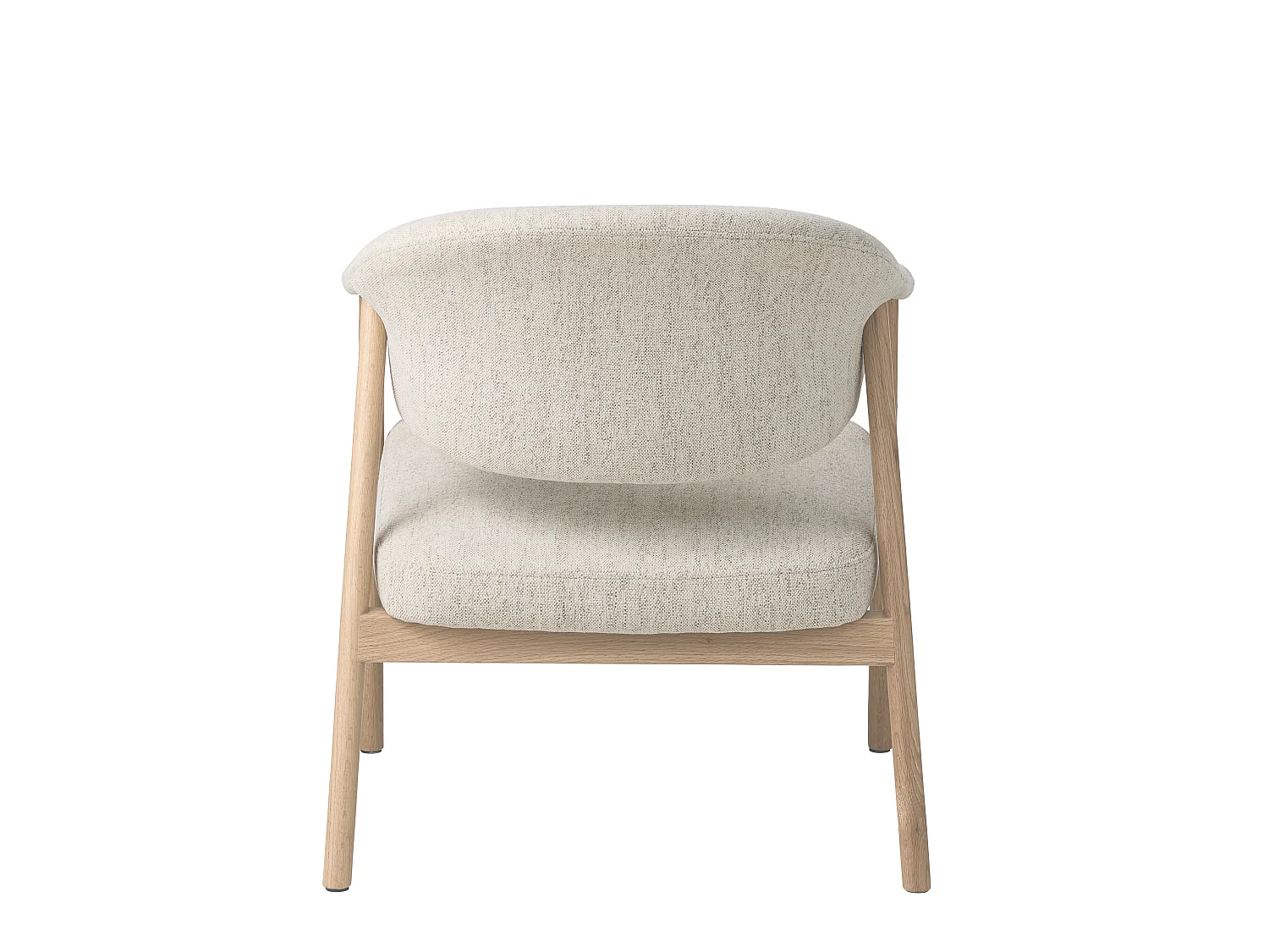 Fauteuil ELK HARMONY en polyester 100% - assise 1 place, pieds chêne blanc, couleur sand