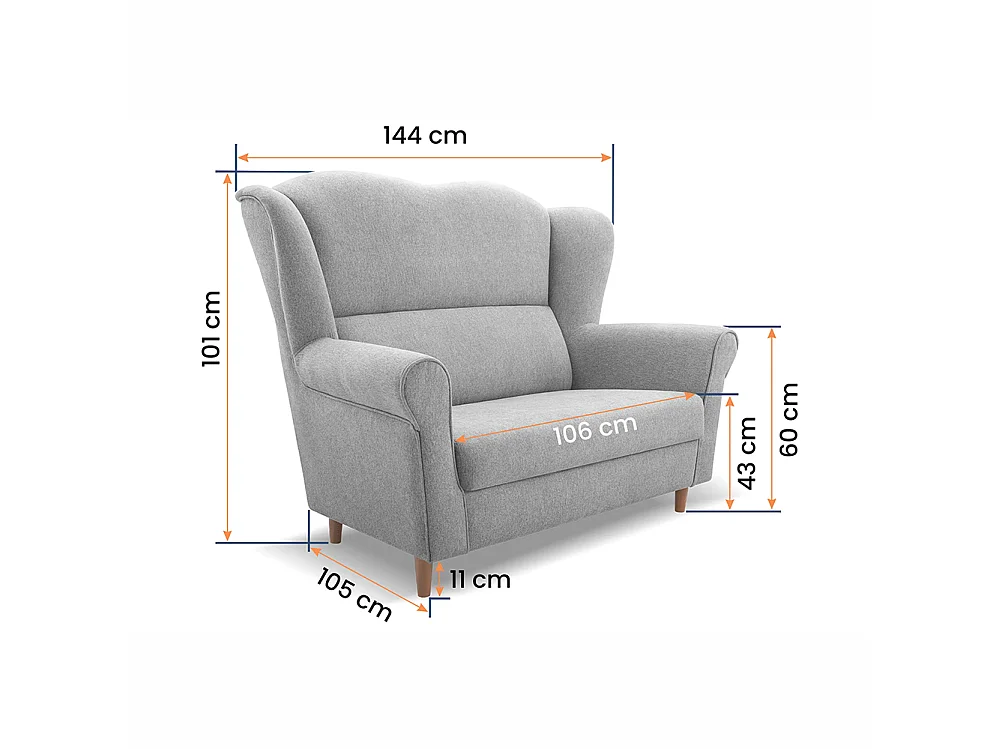Loft-Sofa 2, Gelb (AVRA 7)