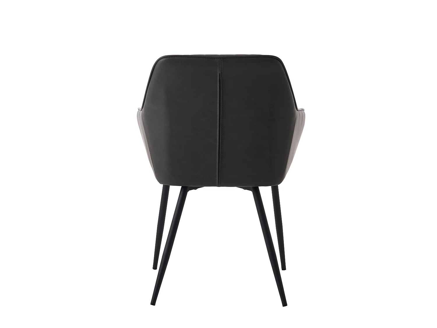 SILLÓN NOLAN STRIPE DARK GREY PU – SET DE 2