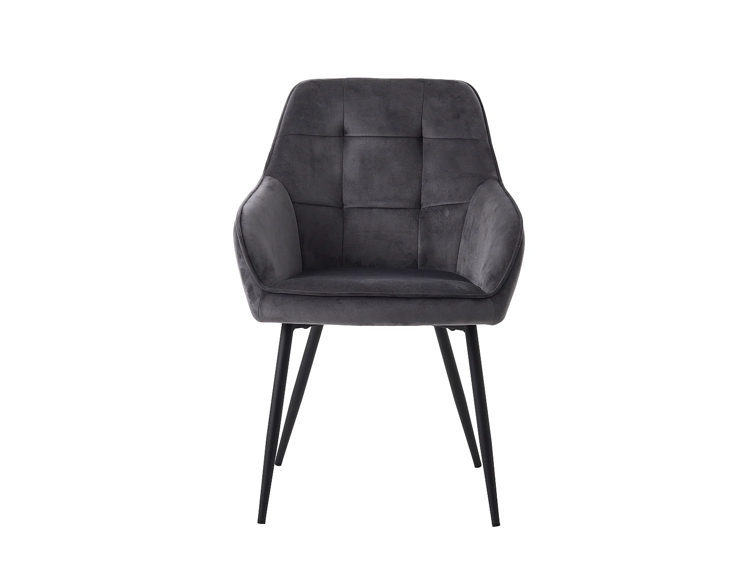 POLTRONA NOLAN SQUARE DARK GREY VELVET – CONJUNTO DE 2