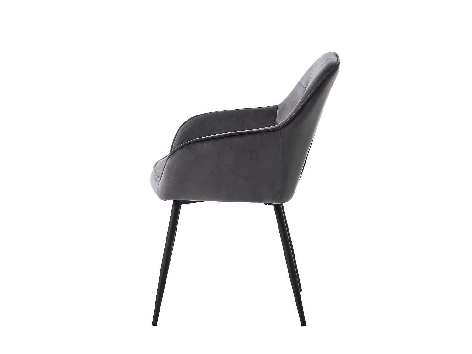 POLTRONA NOLAN SQUARE DARK GREY VELVET – CONJUNTO DE 2