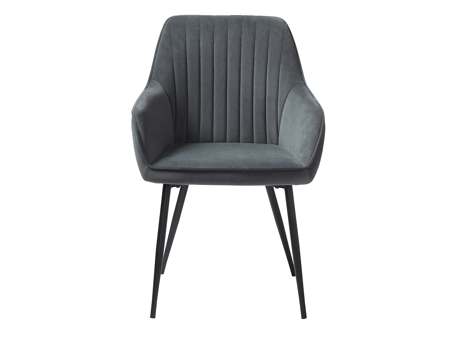 POLTRONA NOLAN STRIPE DARK GREY VELVET – CONJUNTO DE 2