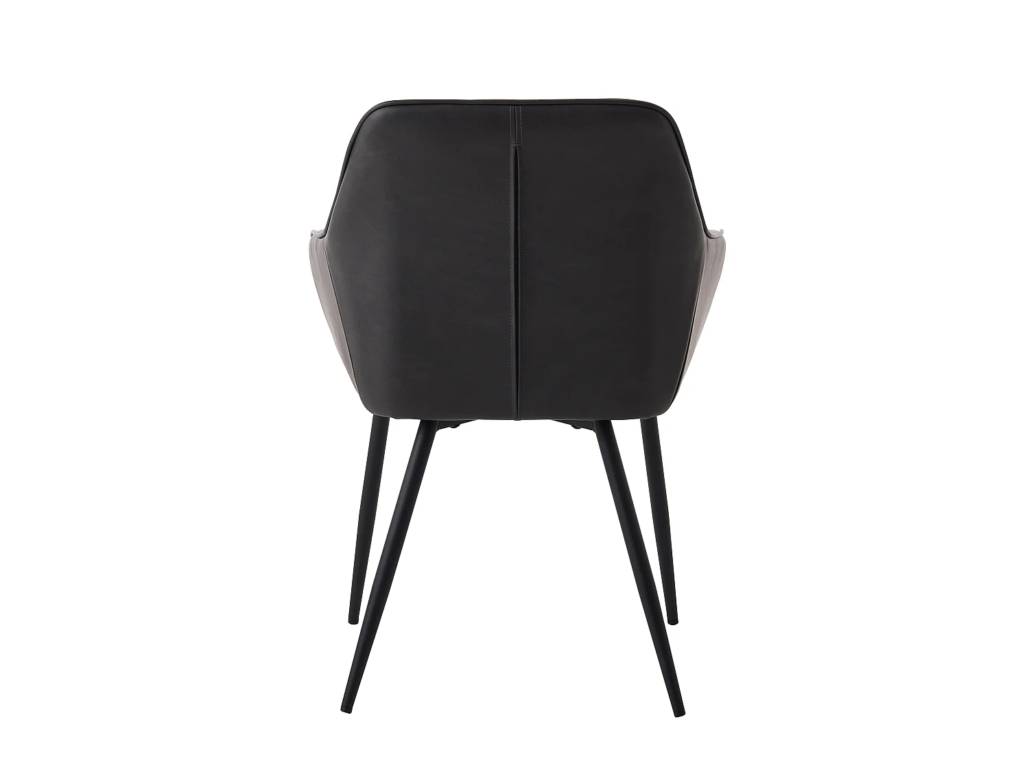 SILLÓN NOLAN SQUARE DARK GREY PU – SET DE 2