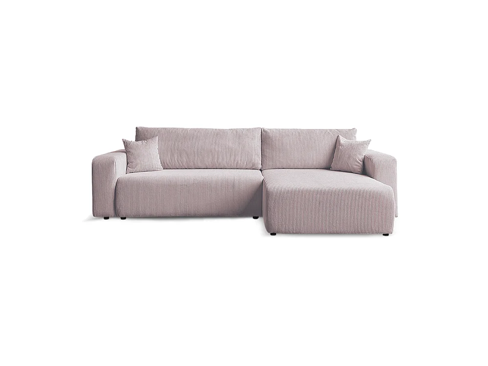 Mia XL Ecksofa, rosa (Poso 27)