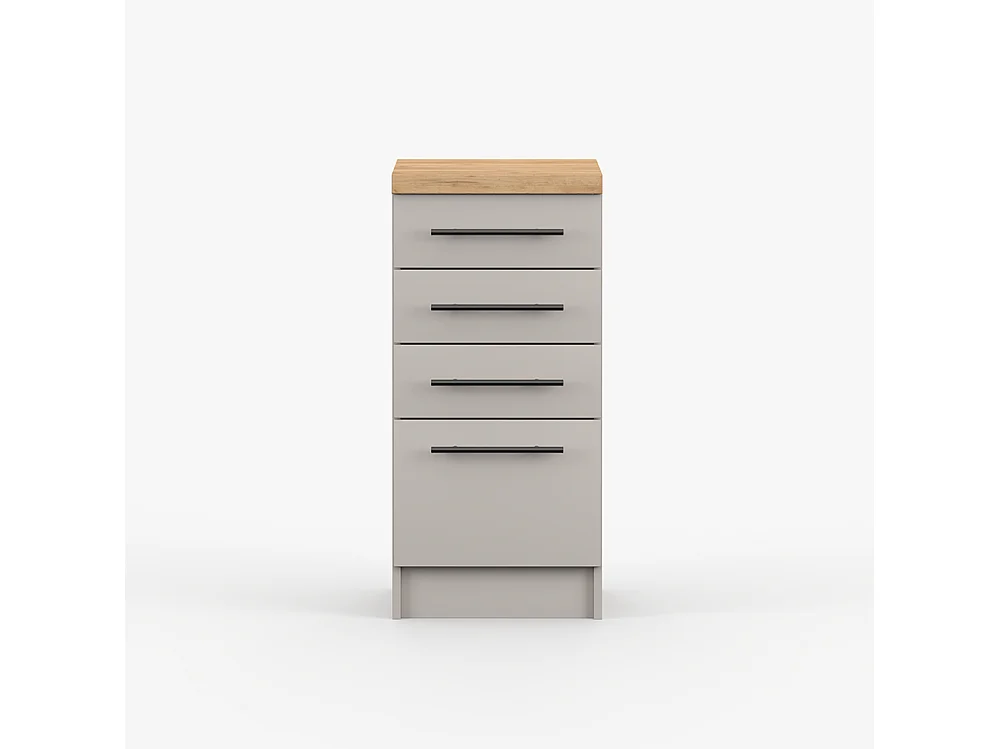 Inez VII Standküchenschrank 40, Goldhandwerksarbeitsplatte