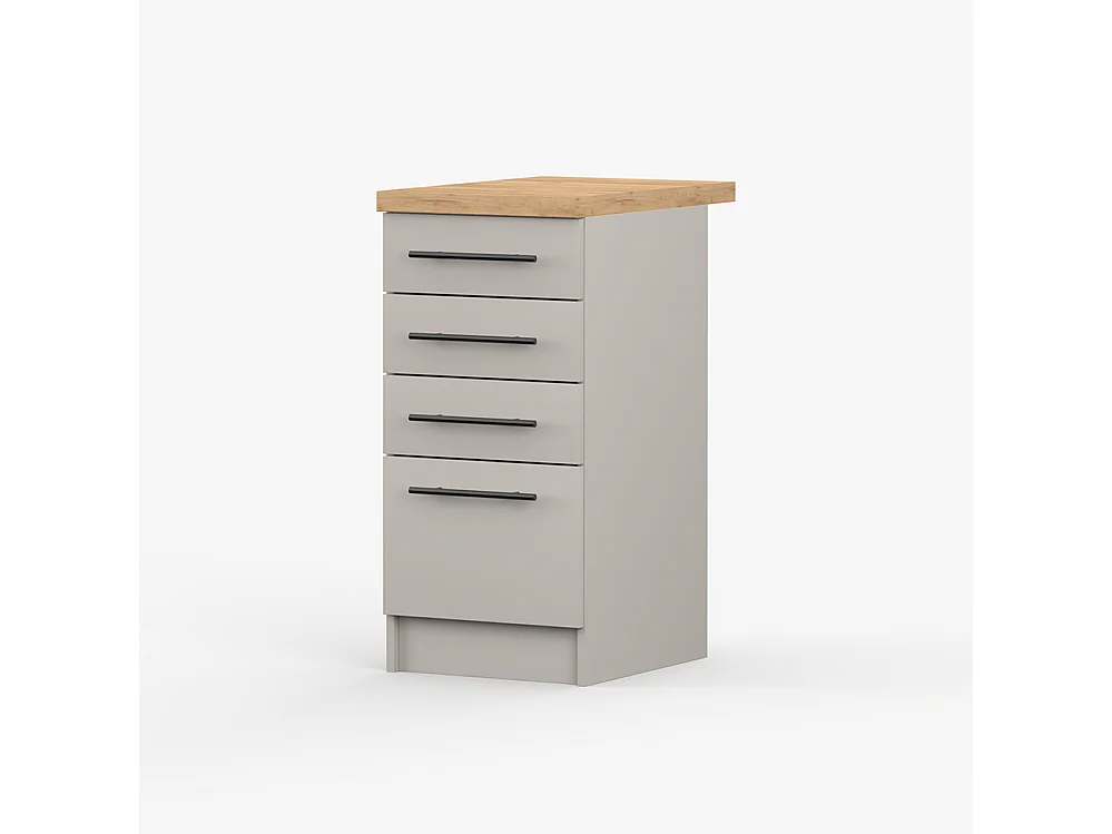 Inez VII Standküchenschrank 40, Goldhandwerksarbeitsplatte