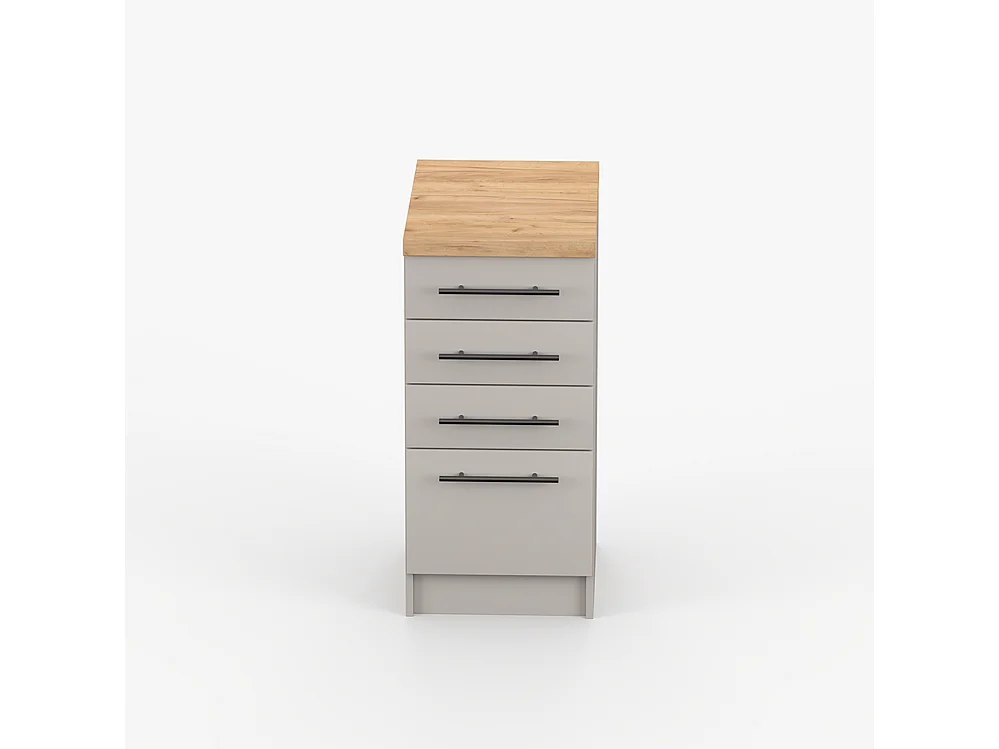 Inez VII Standküchenschrank 40, Goldhandwerksarbeitsplatte
