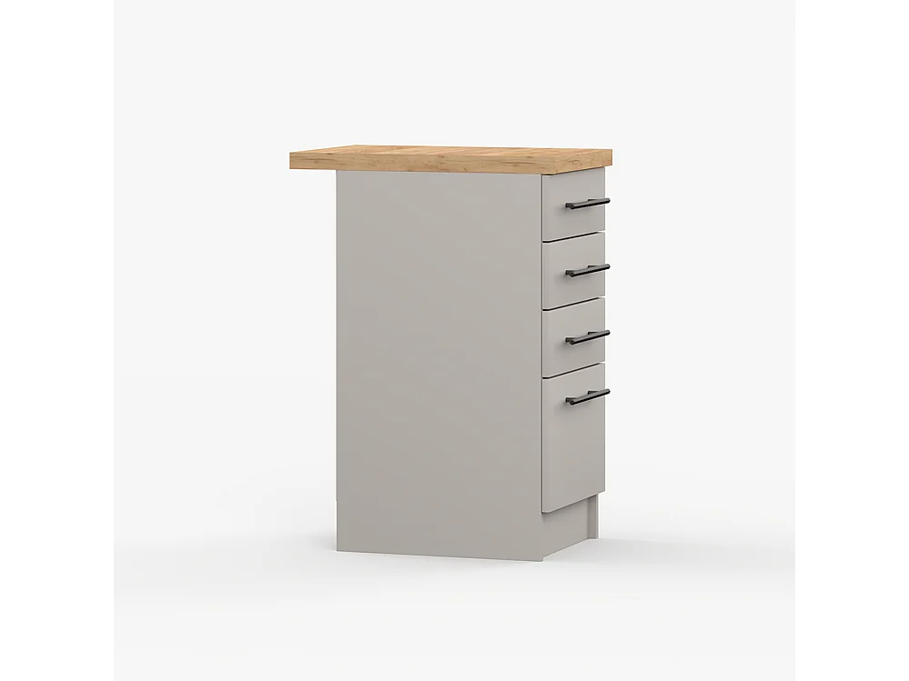 Inez VII Standküchenschrank 40, Goldhandwerksarbeitsplatte