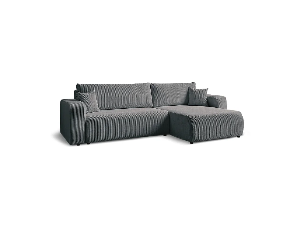 Mia XL Ecksofa, Dunkelgrau (Poso 34)