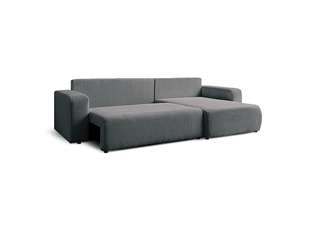 Mia XL Ecksofa, Dunkelgrau (Poso 34)