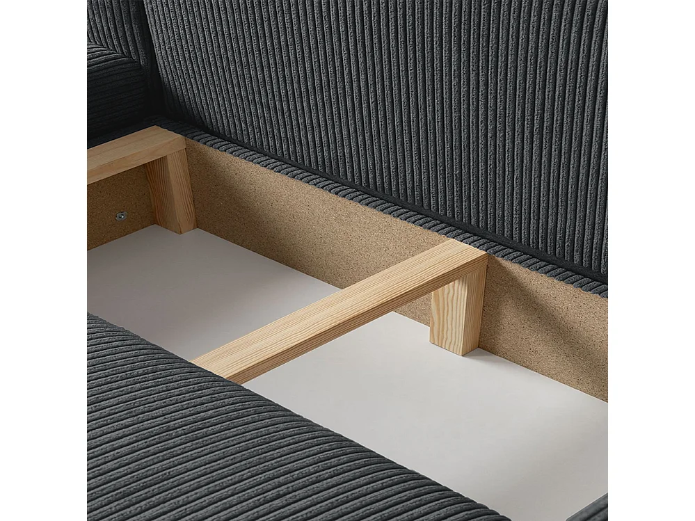 Mia XL Ecksofa, Dunkelgrau (Poso 34)