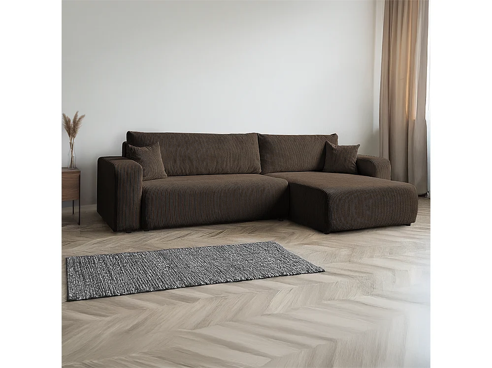 Mia XL Ecksofa, Braun (Poso 6)