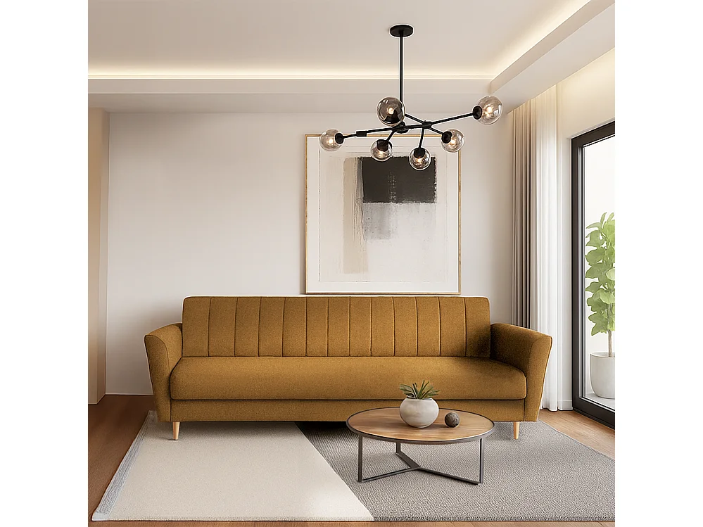 Linea II Sofa, Gelb (Scala 48NW)