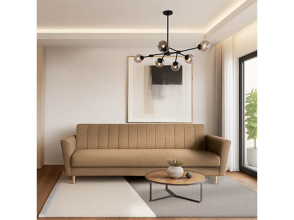 Linea II Sofa, Beige (Scala 14NW)