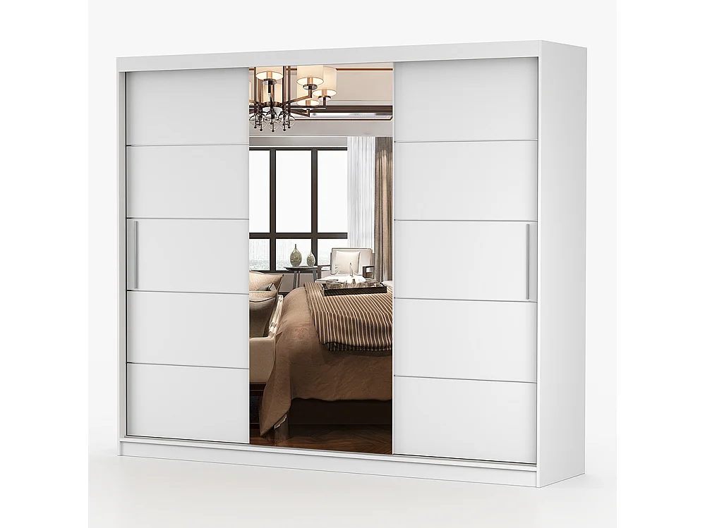 Alba I Frida 01 Kleiderschrank- und Kommode-Set, Weiß