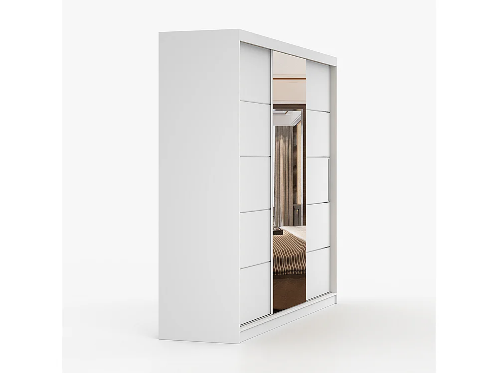 Alba I Frida 01 Kleiderschrank- und Kommode-Set, Weiß