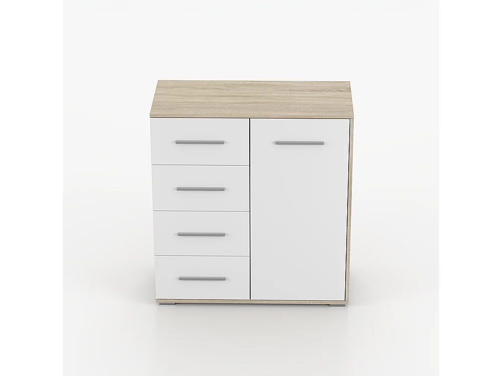Alba II Frida 01 Mini-Kleiderschrank und Kommode, Sonoma-Eiche