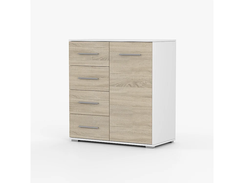 Alba II Frida 01 Mini-Kleiderschrank und Kommode, Weiß