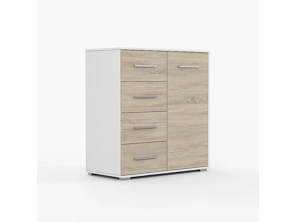 Alba II Frida 01 Mini-Kleiderschrank und Kommode, Weiß