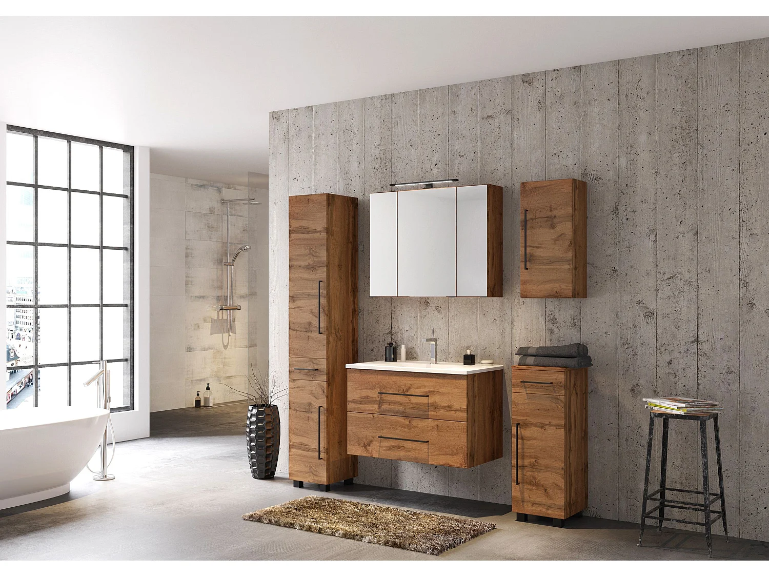 Meuble sous-vasque Held Möbel 70 Luzern B/H/T: 70 x 54 x 34 cm