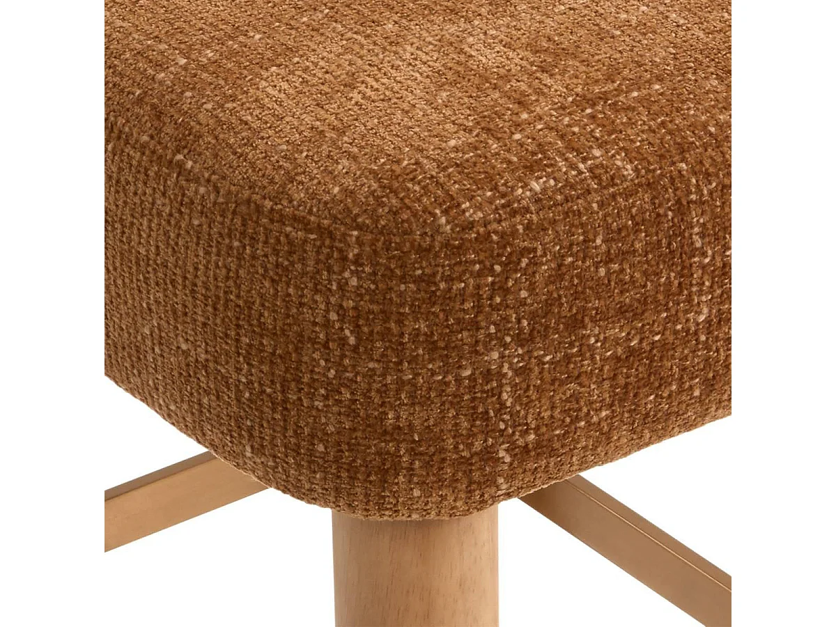 Tabouret de Bar Design "Noali" 104cm Ambre & Naturel