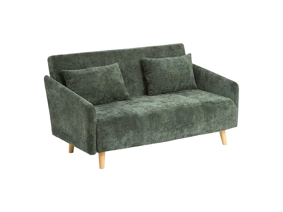Canapé Convertible 2 Places "Milo" 155cm Vert Cèdre
