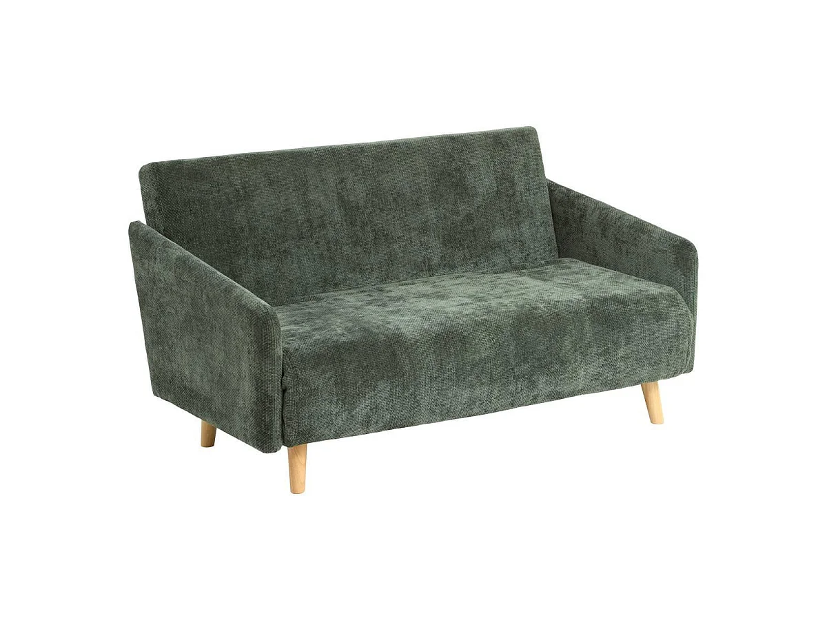 Canapé Convertible 2 Places "Milo" 155cm Vert Cèdre
