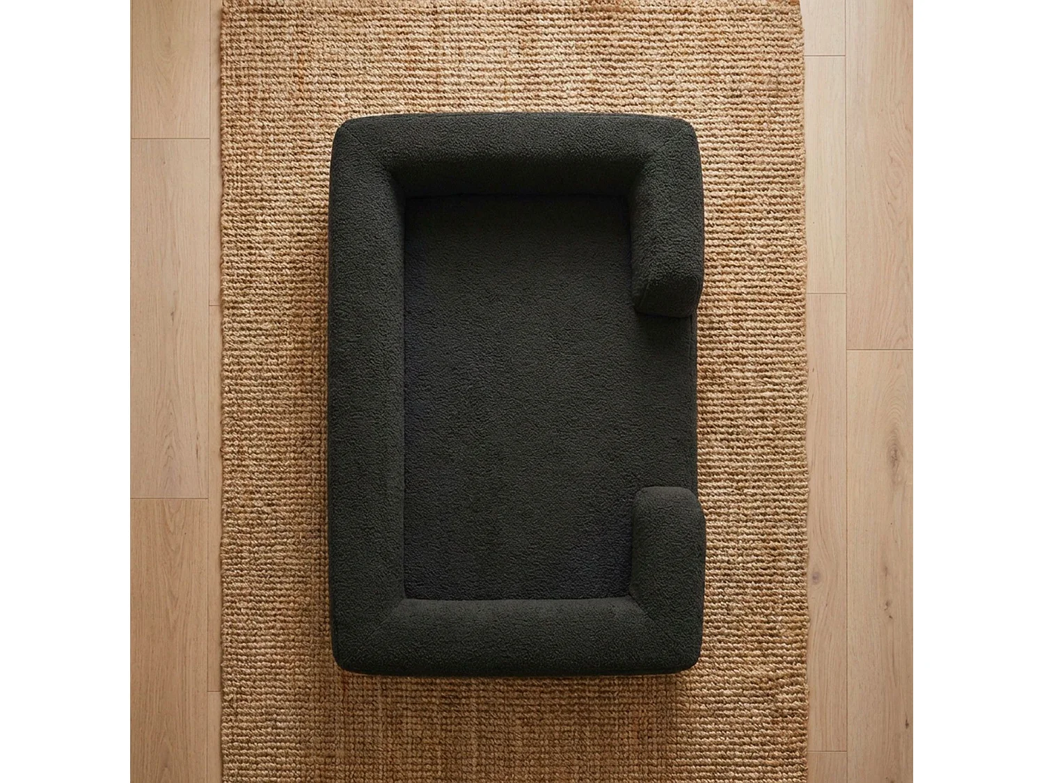 Panier pour chien et chat Chouchon 65x90cm Tissu Bouclette Noir