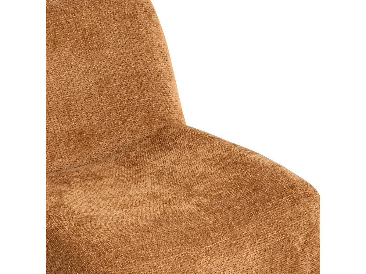 Fauteuil Design Chenille "Astor" 84cm Ambre