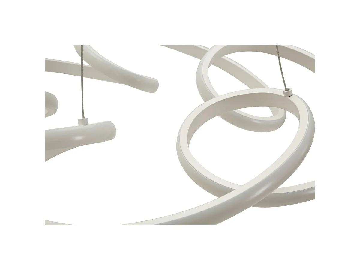 Glovy witte LED-kroonluchter - Moderne dimbare hanglamp met 3 kleurtemperaturen - Ø 55x120 cm