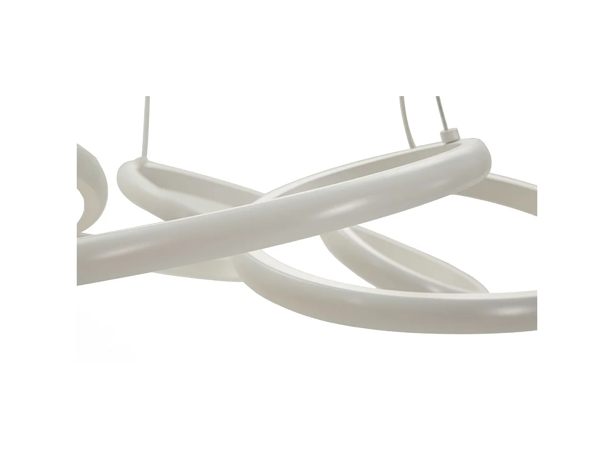 Glovy witte LED-kroonluchter - Moderne dimbare hanglamp met 3 kleurtemperaturen - Ø 55x120 cm
