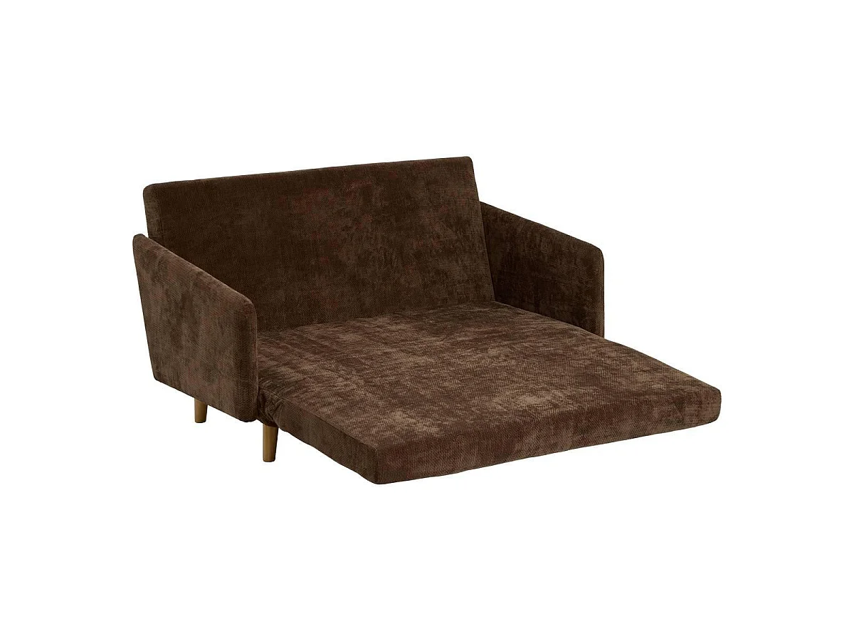 Canapé Convertible 2 Places "Milo" 155cm Marron Tonka