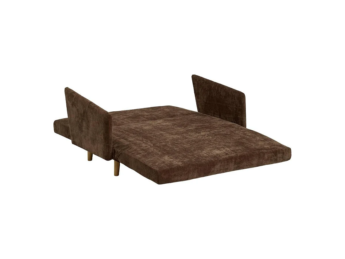 Canapé Convertible 2 Places "Milo" 155cm Marron Tonka