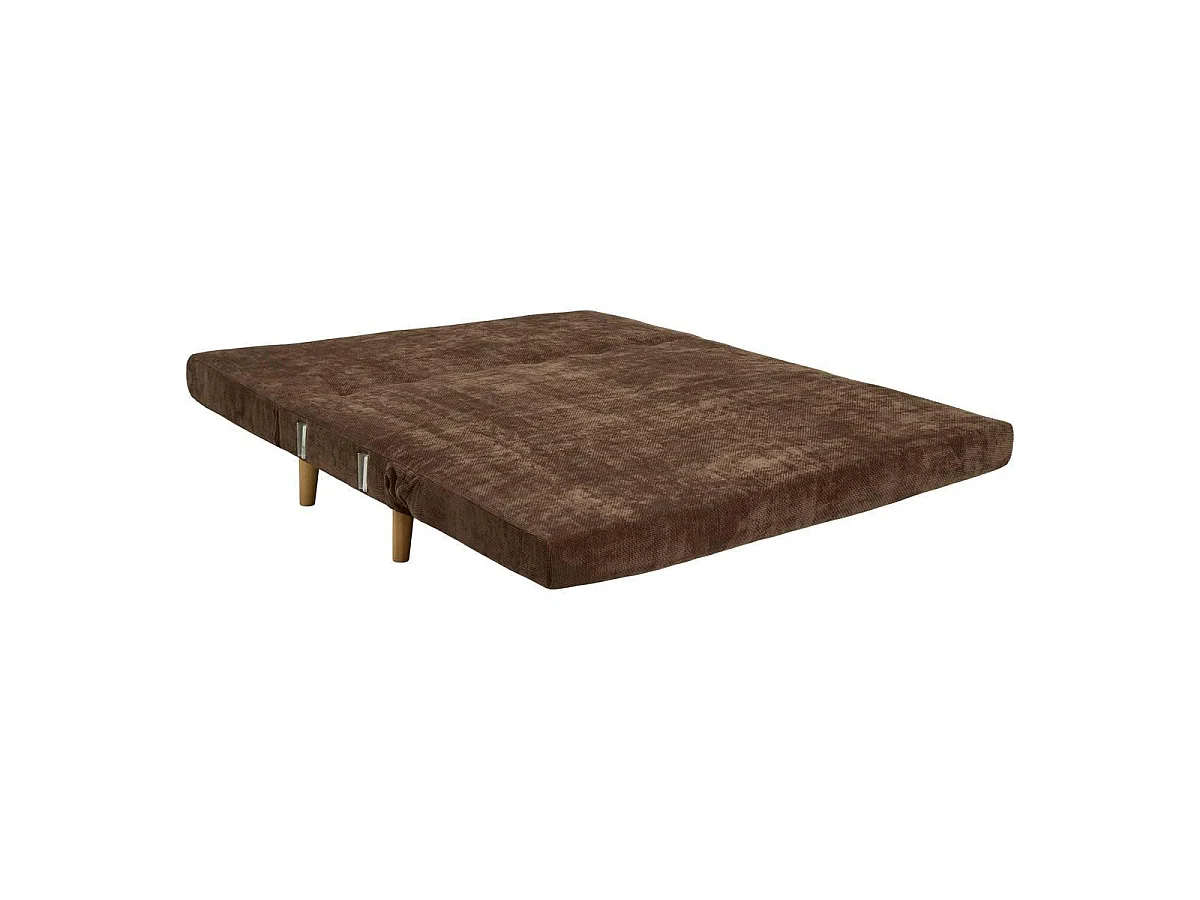 Canapé Convertible 2 Places "Milo" 155cm Marron Tonka