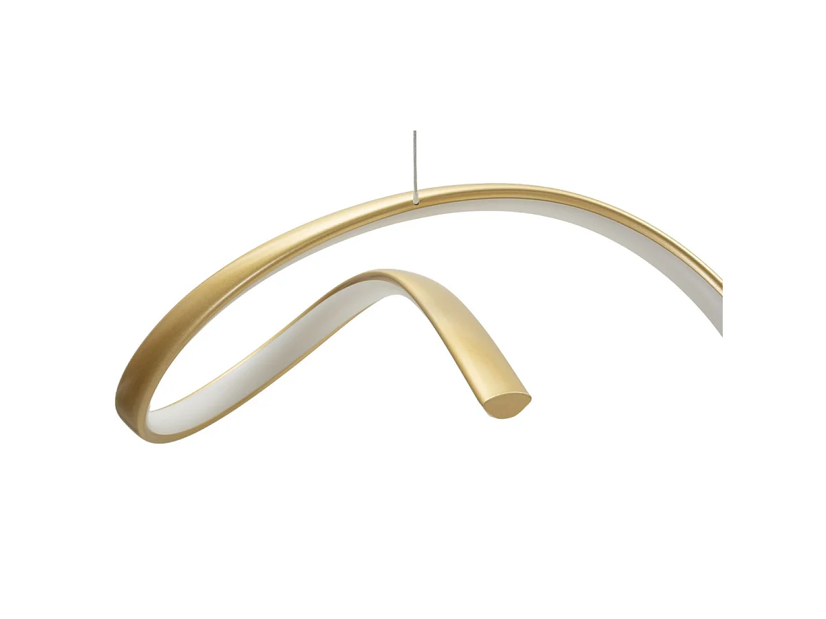 Uter Gold LED-kroonluchter - Moderne, golvende hanglamp met 3 kleurtemperaturen - 80x20x120 cm