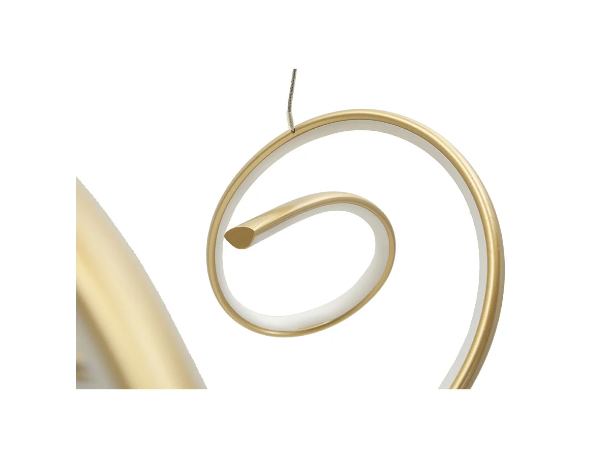 Uter Gold LED-kroonluchter - Moderne, golvende hanglamp met 3 kleurtemperaturen - 80x20x120 cm