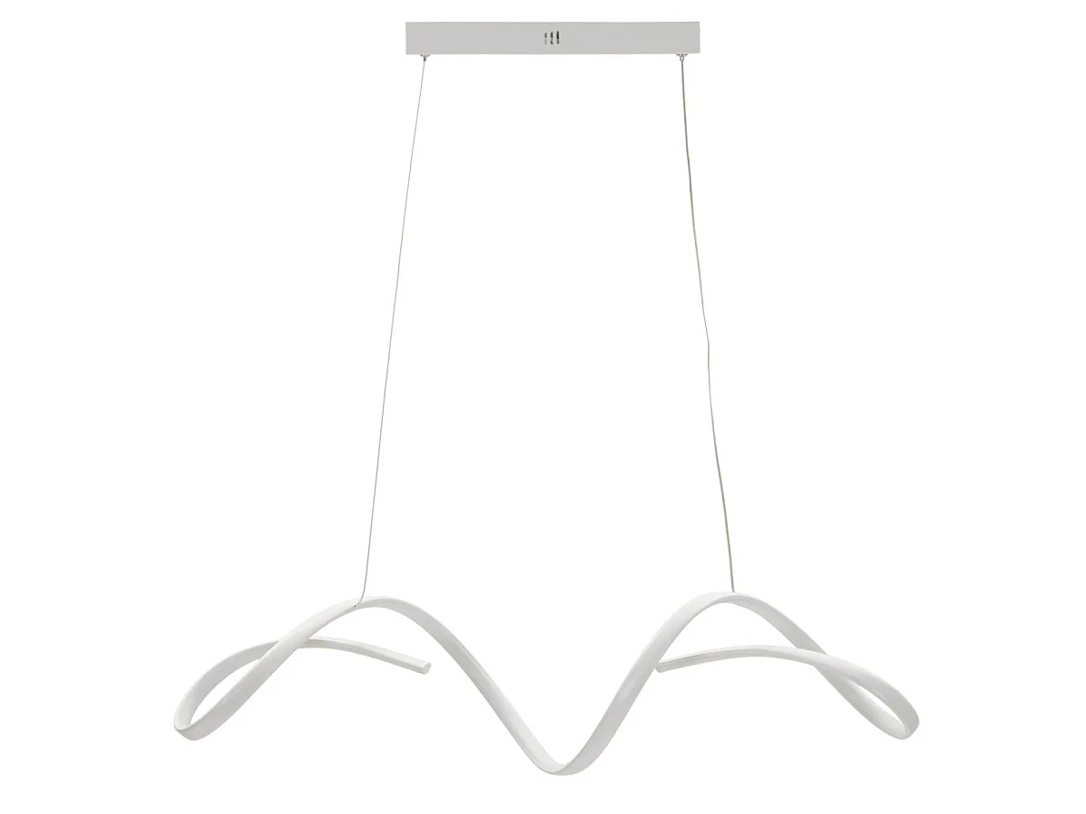 Uter White LED-kroonluchter - Moderne lineaire hanglamp met 3 kleurtemperaturen - 80x20x120 cm