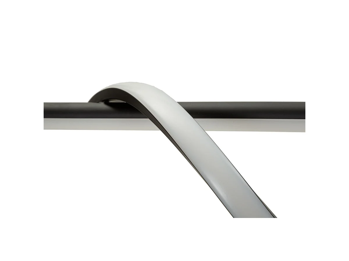 Luminária pendente LED espiral ajustável 65W, 3000K/4000K/6000K, alumínio, ferro e PVC preto/branco, dimerizável, 101x25x30 cm