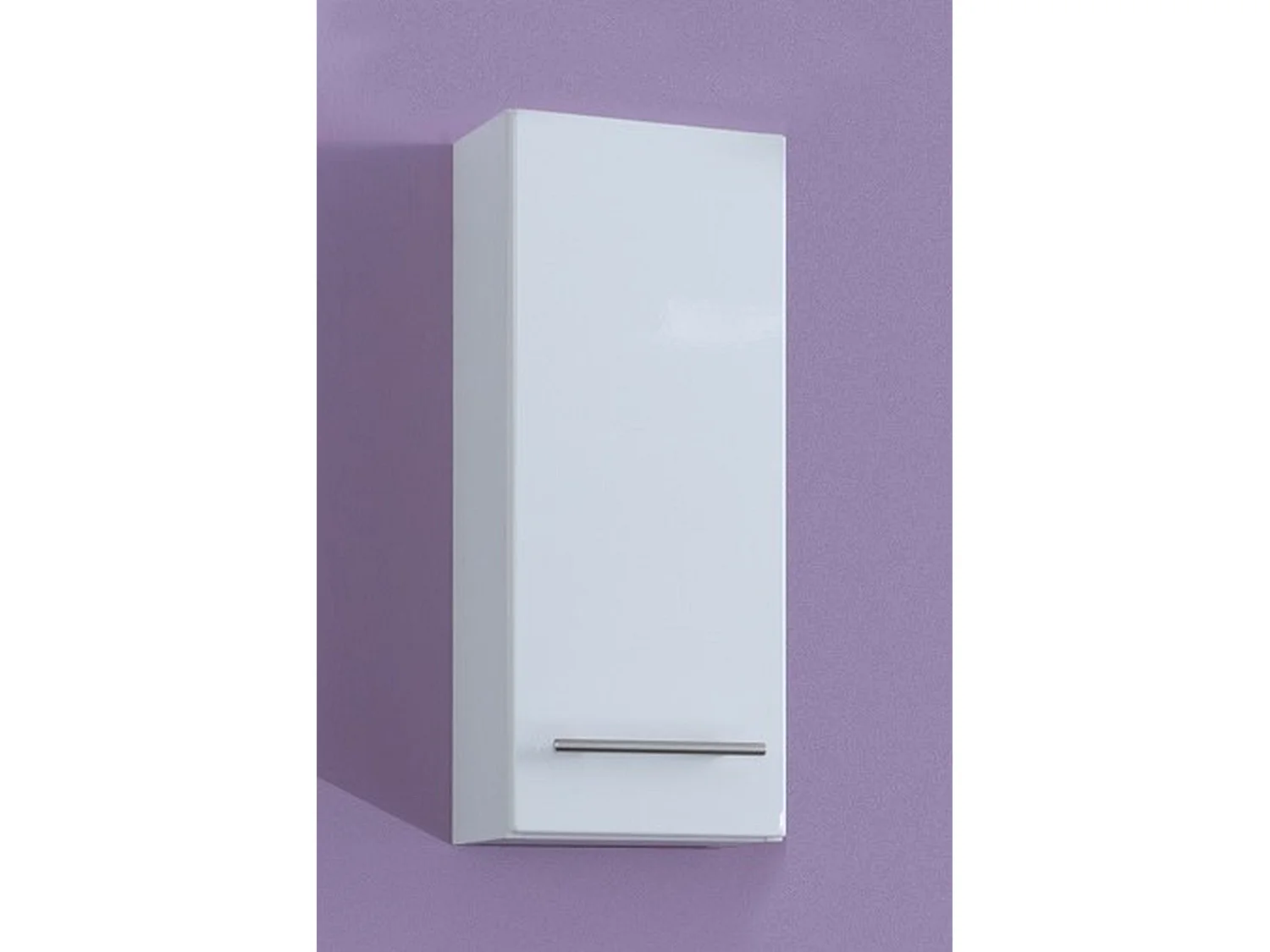 Armoire murale Held Möbel 25 Parma blanc/ brillant blanc B/H/T: 25 x 64 x 20 cm