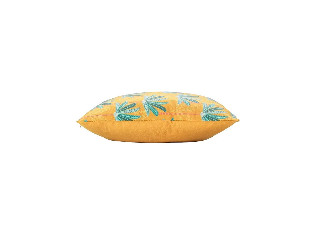 Housse de Coussin Velours "Oasis" 40x40cm Jaune